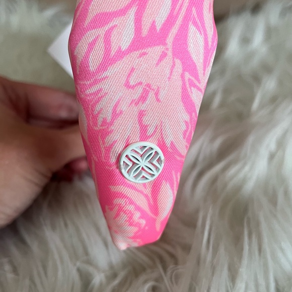 {Lilly Pulitzer} Slim Knotted Headband in Rousseau Pink Tulip To Tango - NWT - Picture 6 of 10